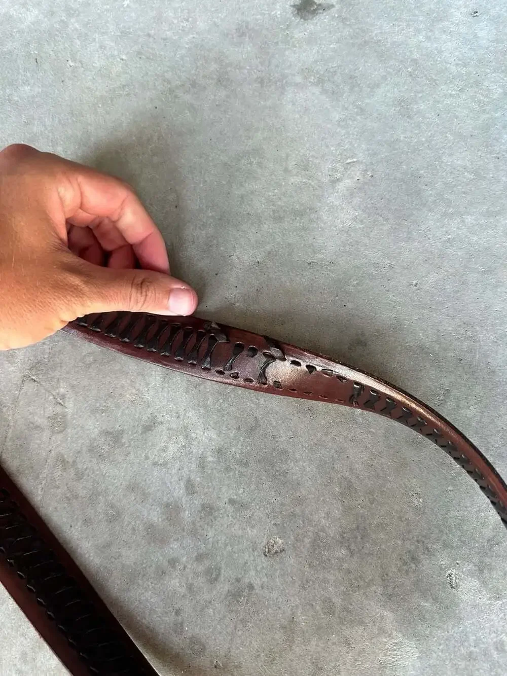 Neiman Marcus Vintage Leather Braided Belt - 40”